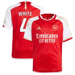Ben White Arsenal adidas Youth 2023/24 Home Replica Jersey - Red
