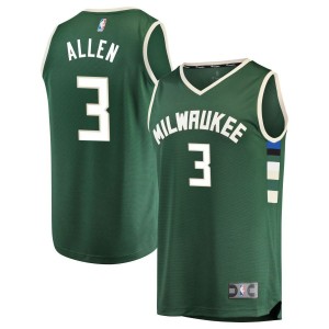 Grayson Allen Milwaukee Bucks Fanatics Branded Fast Break Replica Jersey Hunter Green - Icon Edition