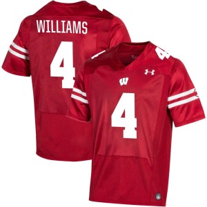 CJ Williams Wisconsin Badgers Under Armour NIL Replica Football Jersey - Red