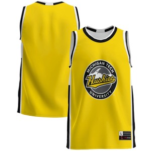 Michigan Tech Huskies Basketball Jersey - Gold