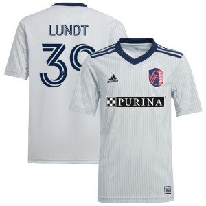 Ben Lundt St. Louis City SC adidas Youth 2023 The Spirit Kit Replica Jersey - Gray