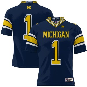 #1 Michigan Wolverines ProSphere Youth Football Jersey - Navy