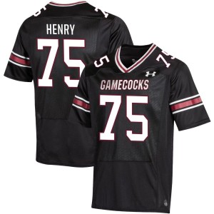 Cason Henry South Carolina Gamecocks Under Armour NIL Replica Football Jersey - Black