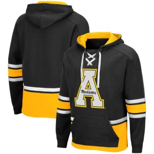 Appalachian State Mountaineers Colosseum Lace Up 3.0 Pullover Hoodie - Black