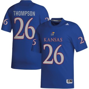 Johnny Thompson Kansas Jayhawks adidas NIL Replica Football Jersey - Royal