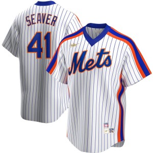 Men’s Tom Seaver New York Mets Cooperstown Collection Royal Pinstripe Replica Jersey