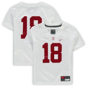 #18 Alabama Crimson Tide Nike Preschool Untouchable Football Team Jersey - White
