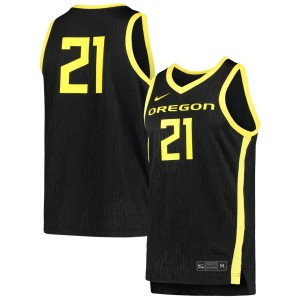 #21 Oregon Ducks Nike Team Replica Basketball Jersey - Black