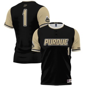 #1 Purdue Boilermakers ProSphere Youth Softball Jersey - Black