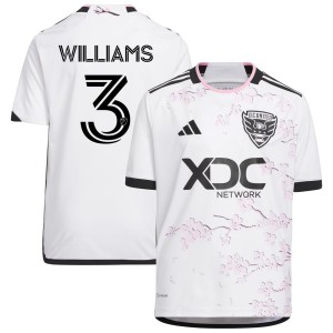 Derrick Williams D.C. United adidas Youth 2023 The Cherry Blossom Kit Replica Jersey - White
