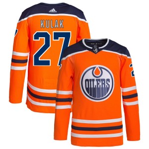 Brett Kulak Edmonton Oilers adidas Home Authentic Pro Jersey - Orange