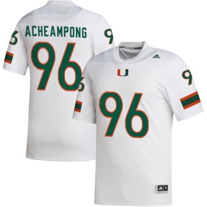 Collins Acheampong Miami Hurricanes adidas NIL Replica Football Jersey - White