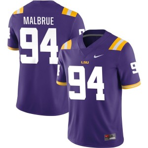 Princeton Malbrue LSU Tigers Nike NIL Replica Football Jersey - Purple