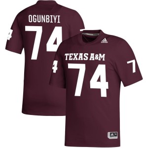 Aki Ogunbiyi Texas A&M Aggies adidas NIL Replica Football Jersey - Maroon
