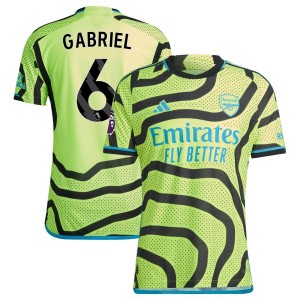 Gabriel Gabriel  Arsenal adidas 2023/24 Away Authentic Jersey - Yellow