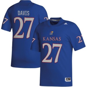 Taylor Davis Kansas Jayhawks adidas NIL Replica Football Jersey - Royal