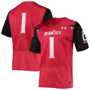 #1 Cincinnati Bearcats Under Armour Team Premier Football Jersey - Red