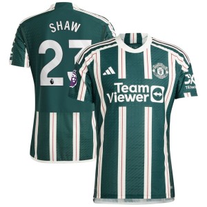 Luke Shaw Manchester United adidas 2023/24 Away Authentic Player Jersey - Green