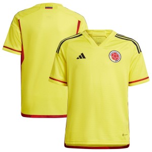 Colombia National Team adidas Youth 2022/23 Home Replica Blank Jersey - Yellow