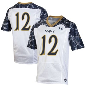 #12 Navy Midshipmen Under Armour Women's 175 Years Special Game Replica Jersey - White/Navy
