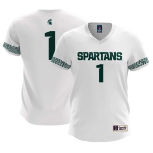 #1 Michigan State Spartans ProSphere Unisex Home Gameday Greats Men's Soccer Team Jersey - White