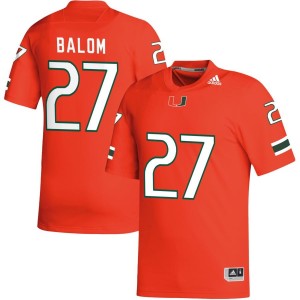 Brian Balom Miami Hurricanes adidas NIL Replica Football Jersey - Orange