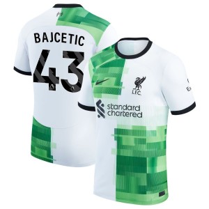Stefan Bajcetic  Liverpool Nike 2023/24 Away Replica Jersey - White