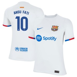 Ansu Fati Ansu Fati  Barcelona Nike Youth 2023/24 Away Replica Jersey - White