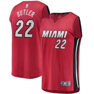 Youth Fanatics Branded Jimmy Butler Red Miami Heat 2020/21 Fast Break Replica Jersey - Statement Edition