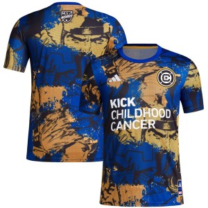 Chicago Fire adidas 2023 MLS Works Kick Childhood Cancer x Marvel Pre-Match Top - Royal