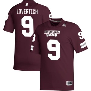 Chance Lovertich Mississippi State Bulldogs adidas NIL Replica Football Jersey - Maroon