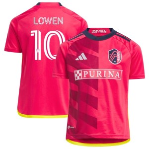 Eduard Lowen St. Louis City SC adidas Youth 2023 CITY Kit Replica Jersey - Red