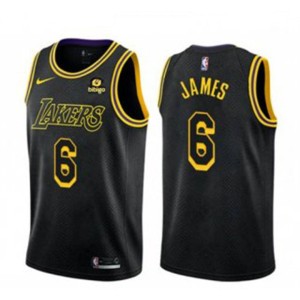 Mens Los Angeles Lakers LeBron James #6 Jersey Black