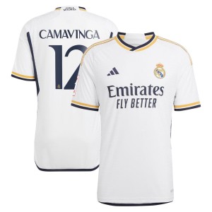 Eduardo Camavinga Real Madrid adidas 2023/24 Home Authentic Jersey - White