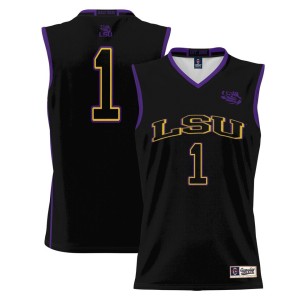 #1 LSU Tigers ProSphere Youth Basketball Jersey - Black