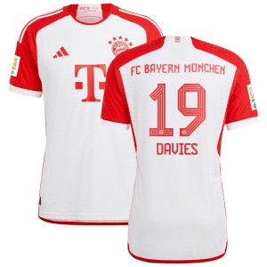Alphonso Davies Bayern Munich adidas 2023/24 Home Authentic Jersey - White