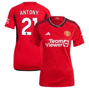 Antony Antony  Manchester United adidas Women's 2023/24 Home Replica Jersey - Red