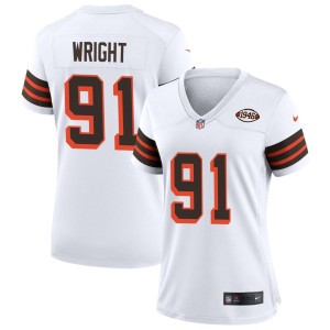 Alex Wright Cleveland Browns Nike Women's 1946 Collection Alternate Jersey - White