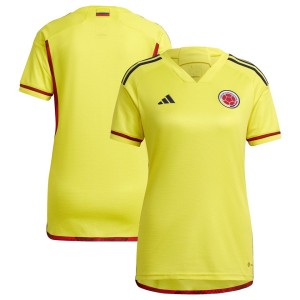 Colombia National Team adidas Women's 2022/23 Home Replica Blank Jersey - Yellow