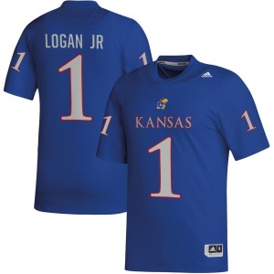 Kenny Logan Jr Kansas Jayhawks adidas NIL Replica Football Jersey - Royal