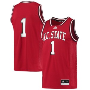 #1 NC State Wolfpack adidas Reverse Retro Jersey - Red