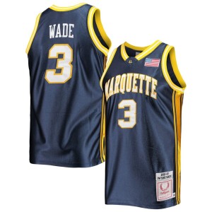 Dwyane Wade Marquette Golden Eagles Mitchell & Ness 2002/03 Authentic Throwback College Jersey - Navy