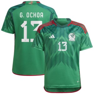 Guillermo Ochoa Mexico National Team adidas Youth 2022/23 Home Replica Player Jersey - Green