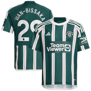 Aaron Wan-Bissaka Manchester United adidas Youth 2023/24 Away Replica Player Jersey - Green