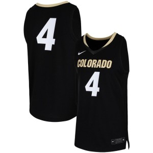 #4 Colorado Buffaloes Nike Team Replica Basketball Jersey - Black