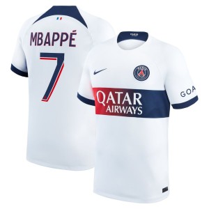 Kylian Mbappe Paris Saint-Germain Nike 2023/24 Away Stadium Replica Player Jersey - White