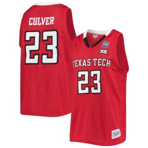 Jarrett Culver Texas Tech Red Raiders Original Retro Brand Alumni Commemorative Replica Basketball Jersey - Red