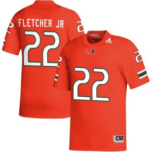 Mark Fletcher Jr Miami Hurricanes adidas NIL Replica Football Jersey - Orange