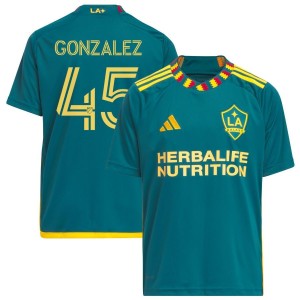Adrian Gonzalez LA Galaxy adidas Youth 2023 LA Kit Replica Jersey - Green