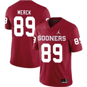 Eli Merck Oklahoma Sooners Jordan Brand NIL Replica Football Jersey - Crimson